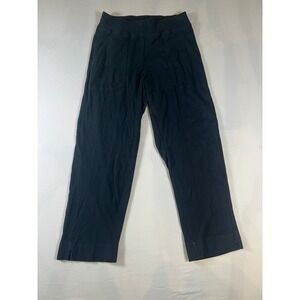 Fresh Produce Black Cotton Wide Leg Crop Pants Size 20W USA Made